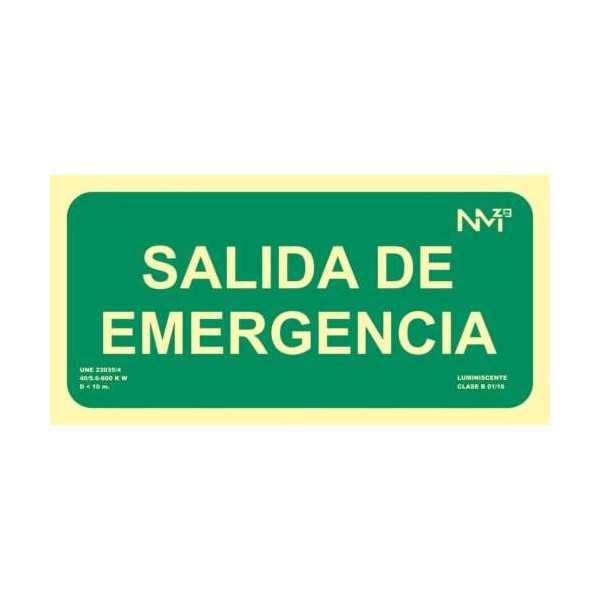 Cartel PVC Lumi. Salida Emergencia 160X320 A11406 [LOTE DE 6 Unidades] NORMALUZ