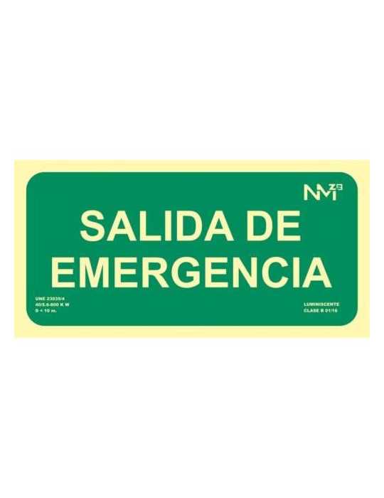 Cartel PVC Lumi. Salida Emergencia 160X320 A11406 [LOTE DE 6 Unidades] NORMALUZ