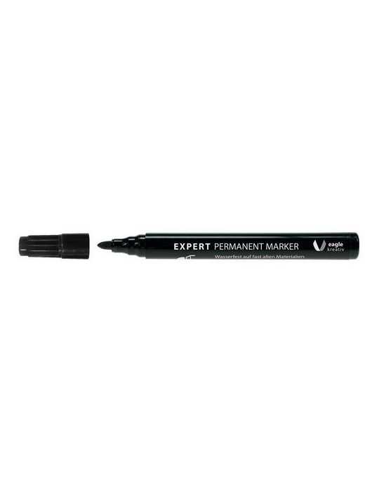 Marcador Permantente Punta Redonda 1,5-3MM Negro [LOTE DE 22 Unidades] NOVATOOLS