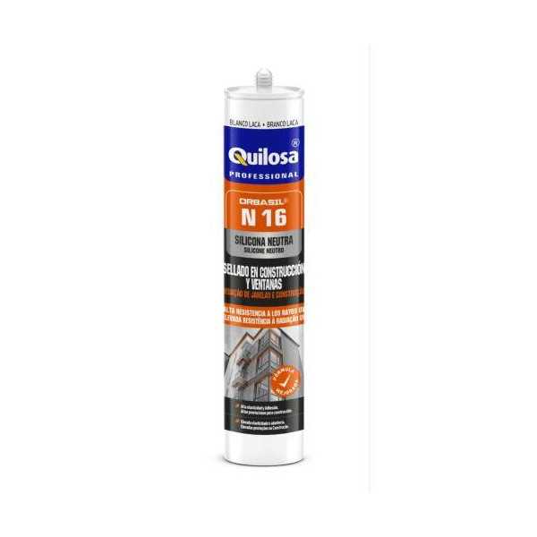 Silicona N16 Neutra 300 ml Blancas [LOTE DE 8 Unidades] ORBASIL