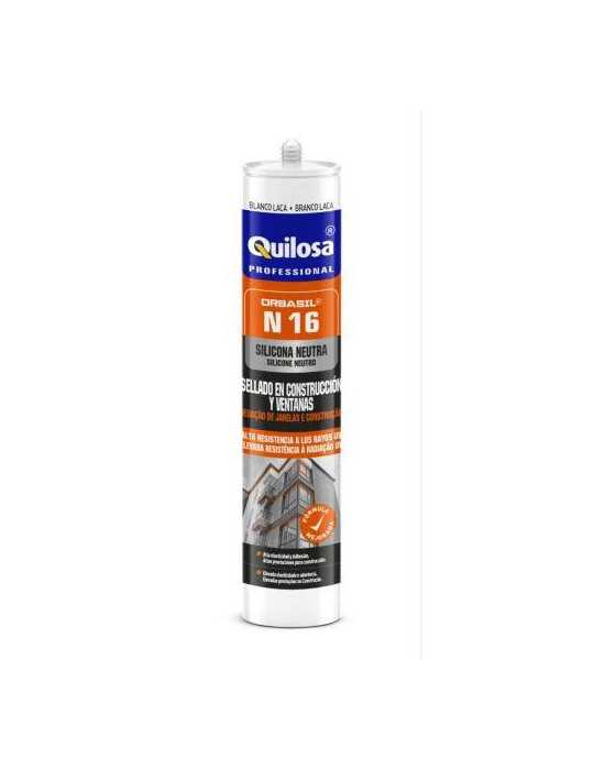 Silicona N16 Neutra 300 ml Blancas [LOTE DE 8 Unidades] ORBASIL