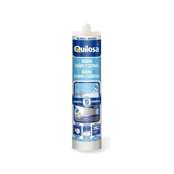 Silicona Baño 300 ml Blanca 43737 [LOTE DE 6 Unidades] ORBASIL