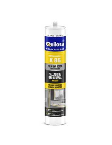 Silicona K86/300 ml Blanca 1853 [LOTE DE 8 Unidades] ORBASIL