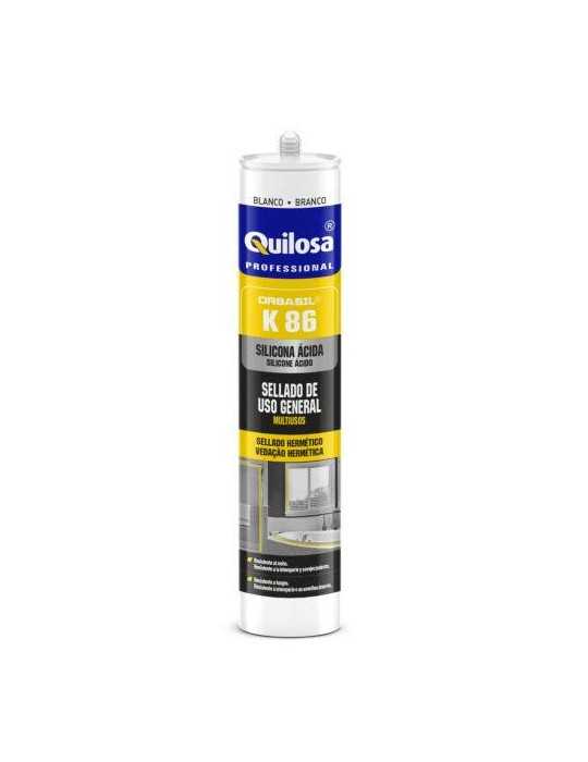 Silicona K86/300 ml Blanca 1853 [LOTE DE 8 Unidades] ORBASIL