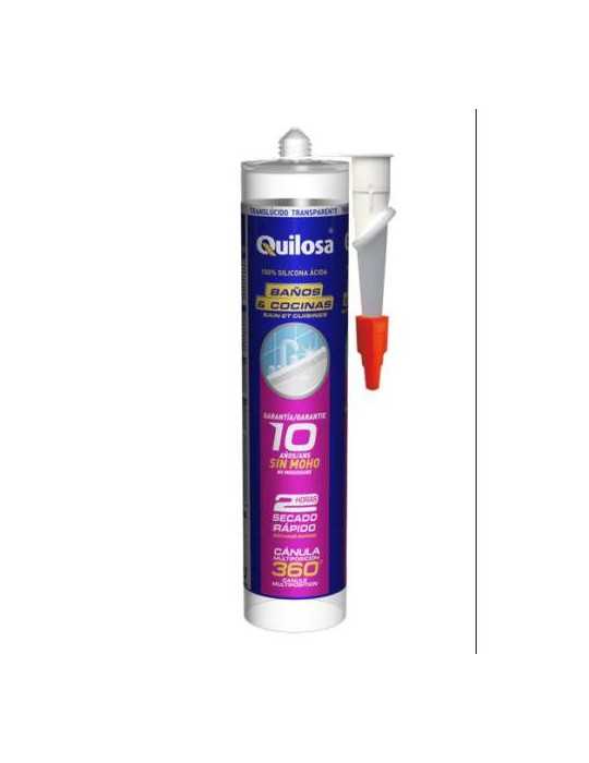 Silicona Baños Cocinas Antimoho Translucido 280ML [LOTE DE 6 Unidades] ORBASIL