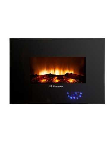 Chimenea Eléctrica Fuego Real 1800W Cm 8000 Negra ORBEGOZO