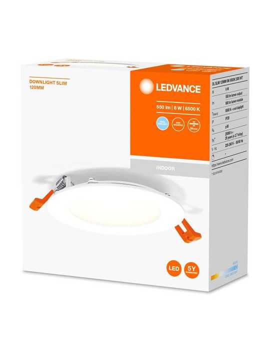 Foco Downlight Slim 120MM 8W 6500K 230V Blanco [LOTE DE 4 Unidades] OSRAM