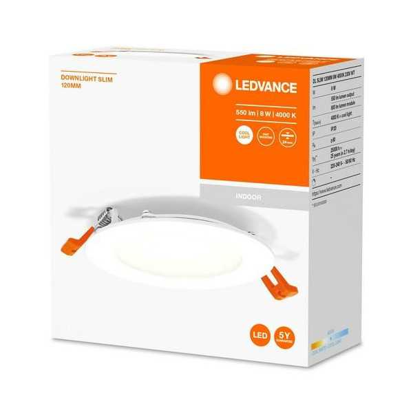 Foco Downlight Slim 120MM 8W 4000K 230V Blanco [LOTE DE 4 Unidades] OSRAM