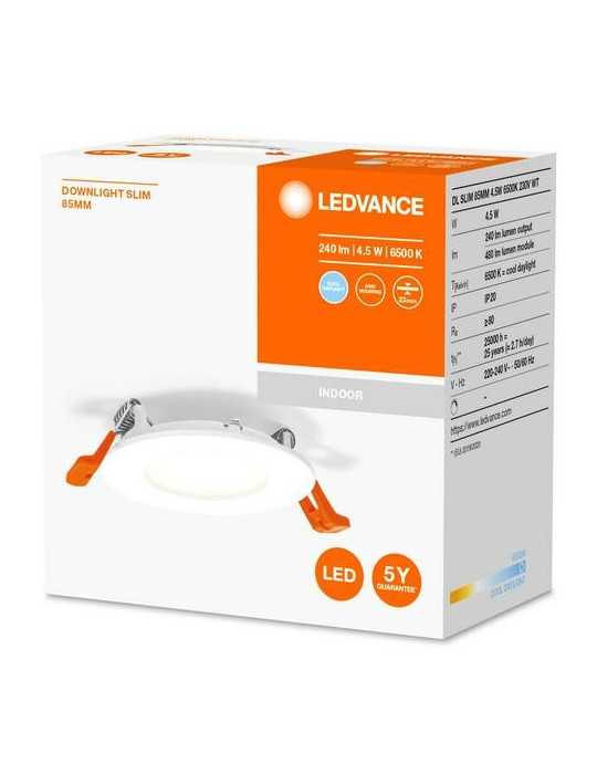 Foco Downlight Slim 85MM 4.5W 6500K 230V Blanco [LOTE DE 6 Unidades] OSRAM