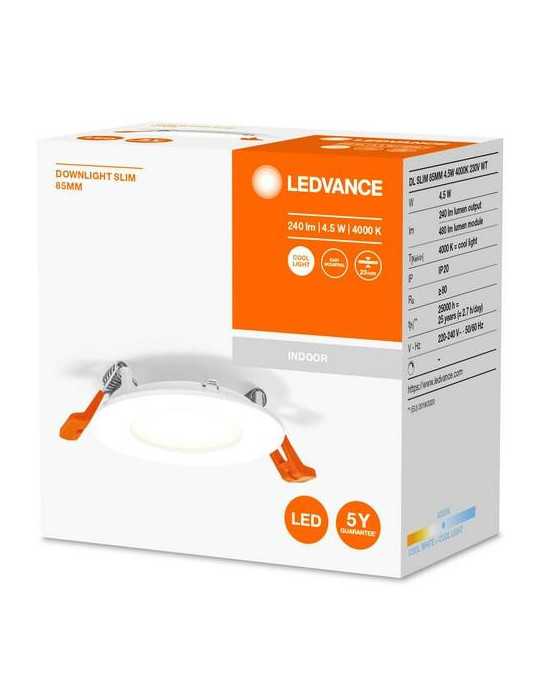 Foco Downlight Slim 85MM 4.5W 4000K 230V Blanco [LOTE DE 6 Unidades] OSRAM