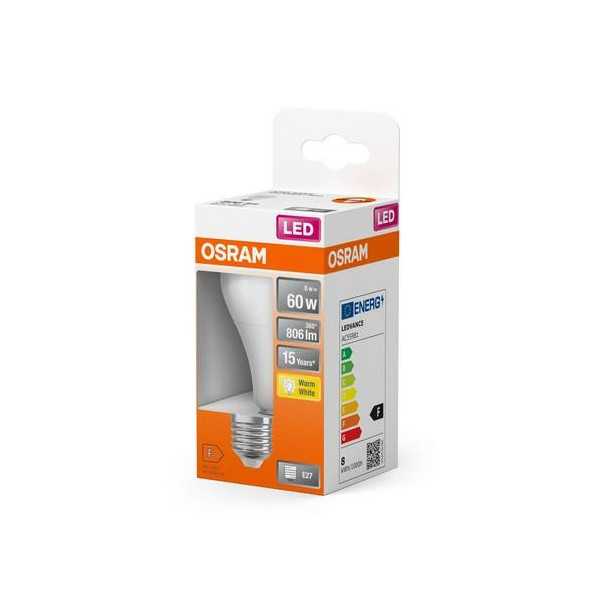 Bombilla LED Standar 8.5W/827 E27 Cálida [LOTE DE 14 Unidades] OSRAM