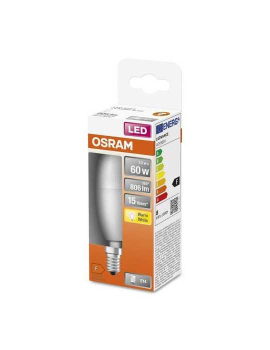 Bombilla LED Vela 7W/827 E14 Cálida [LOTE DE 10 Unidades] OSRAM