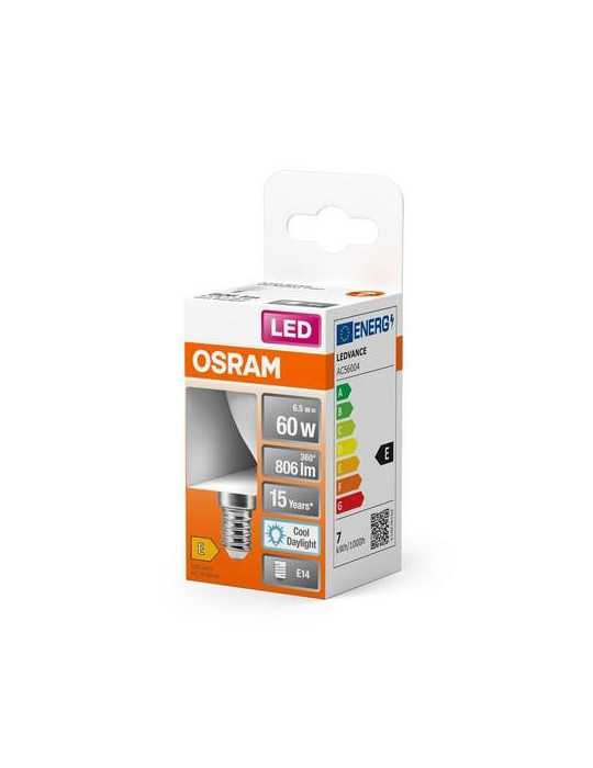Bombilla LED Esférica 7W/865 E14 Fria [LOTE DE 10 Unidades] OSRAM