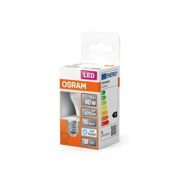 Bombilla LED Esférica 4.9W/865 E27 Fria [LOTE DE 16 Unidades] OSRAM
