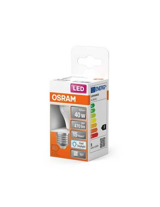 Bombilla LED Esférica 4.9W/865 E27 Fria [LOTE DE 16 Unidades] OSRAM