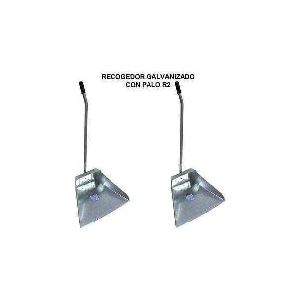 Recogedor Metálico Galvanizado con Palo R2 [LOTE DE 6 Unidades] PAMEX