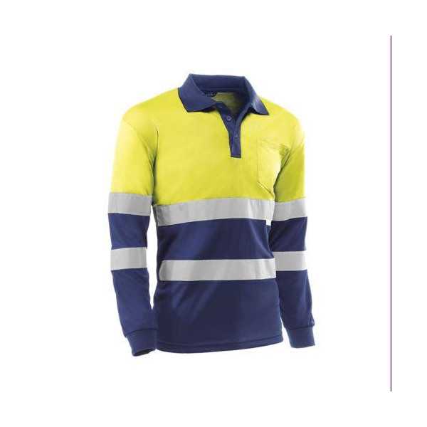 Polo Alta Visibilidad Gales Manga Larga 3XL [LOTE DE 2 Unidades] JUBA