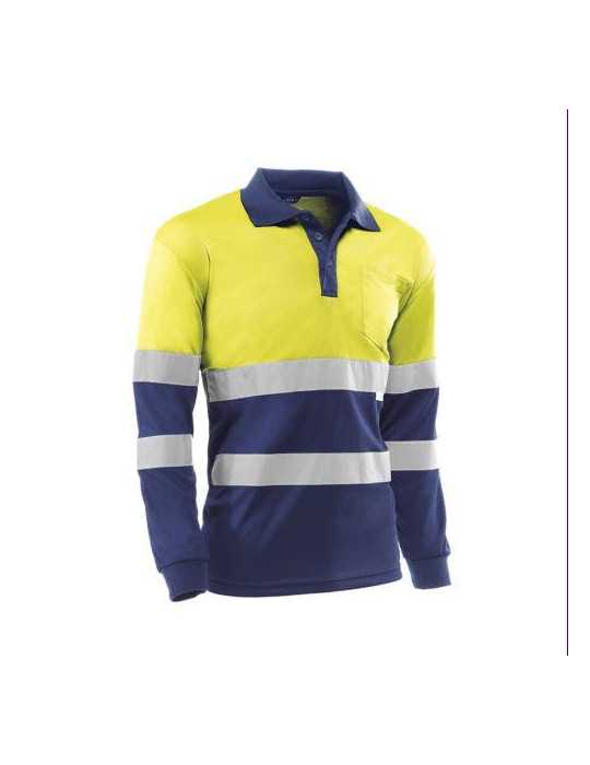 Polo Alta Visibilidad Gales Manga Larga 3XL [LOTE DE 2 Unidades] JUBA