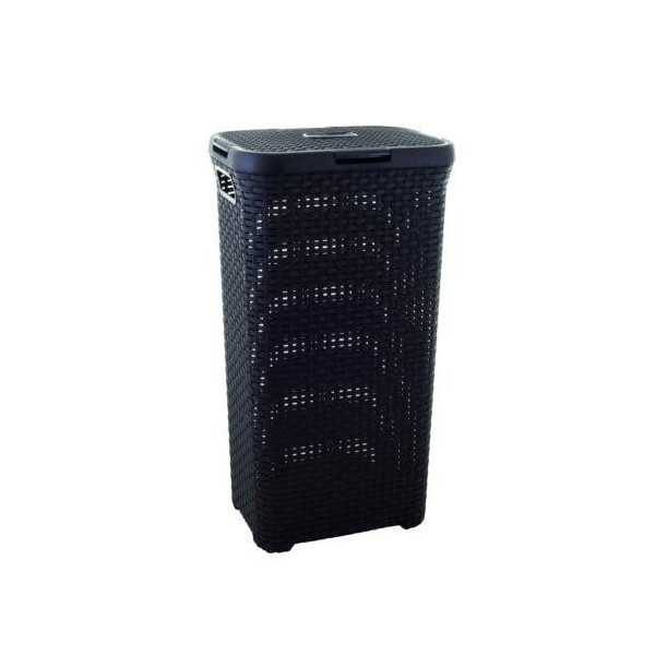 Cesto con Tapa 40L.NATURAL Style Marrón 193009 [LOTE DE 2 Unidades] KETER