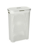 Cesto con Tapa 40L.NATURAL Style Blanco 193010 [LOTE DE 2 Unidades] KETER