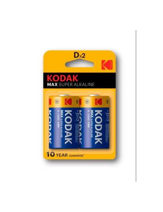 Pila Alcalina Max D LR20 (BL-2) 30952843 [LOTE DE 12 Unidades] KODAK