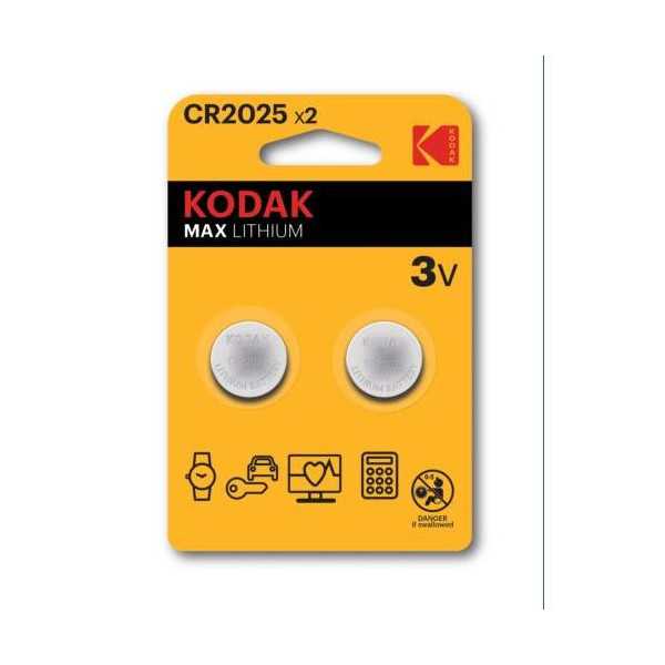 Pila Botón Litio Max 2025 (BL-2) 30417670 [LOTE DE 30 Unidades] KODAK
