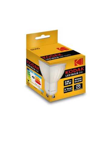 Bombilla LED Dicroica GU10 3W Calido [LOTE DE 20 Unidades] KODAK