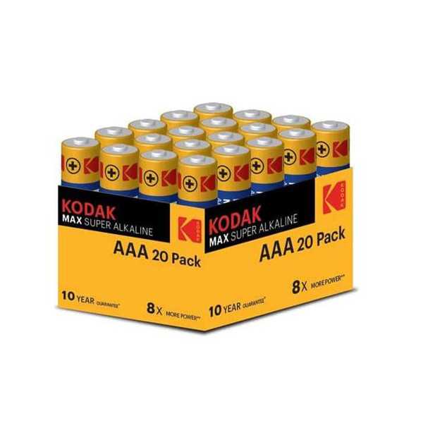Pila Alcalina Max LR3 (Aaa) 20U [LOTE DE 6 Unidades] KODAK