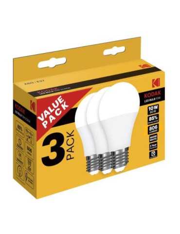 Bombilla LED A60 Cálida 10W (PACK-3) 30419582 [LOTE DE 6 Unidades] KODAK