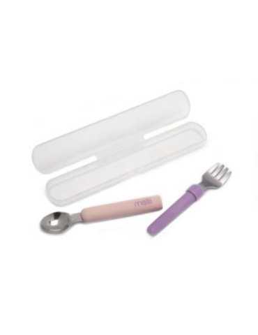 Set Cubierto Infantil Rosa/Morado 11100 [LOTE DE 4 Unidades] KOOK TIME