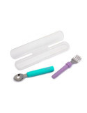 Set Cubierto Infantil Agua Marina/Morado 11200 [LOTE DE 4 Unidades] KOOK TIME