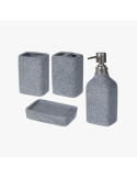 Set de Baño de Cerámica con Acabados Cromados [LOTE DE 2 Unidades] KOOPMAN