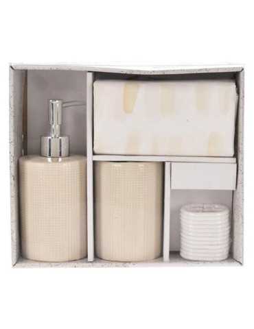 Set de Baño de 3 Piezas Diseños y Colores Variados [LOTE DE 4 Unidades] KOOPMAN