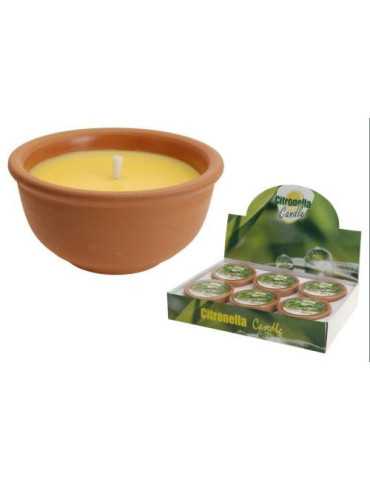 Vela Tarro Terracota Citronela 13CM CC5000050 [LOTE DE 10 Unidades] KOOPMAN