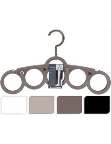 Set 2 Perchas Plástico con Porta Accesorios 736100240 [LOTE DE 18 Unidades] KOOPMAN