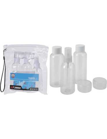 Set Botes de Viaje 5 PCS con Bolsa Transparente 170295890 [LOTE DE 12 Unidades] KOOPMAN