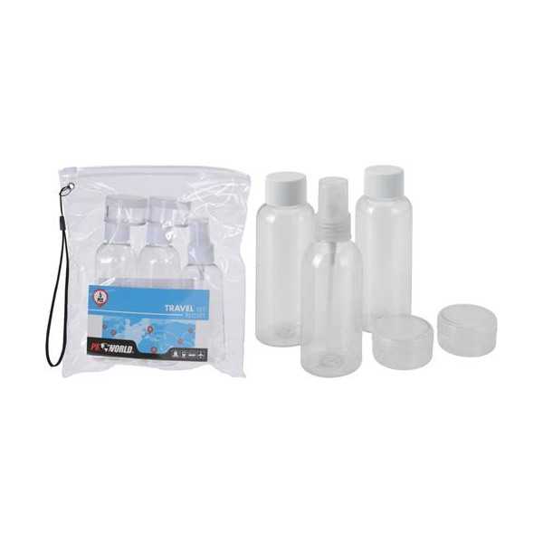 Set Botes de Viaje 5 PCS con Bolsa Transparente 170295890 [LOTE DE 12 Unidades] KOOPMAN