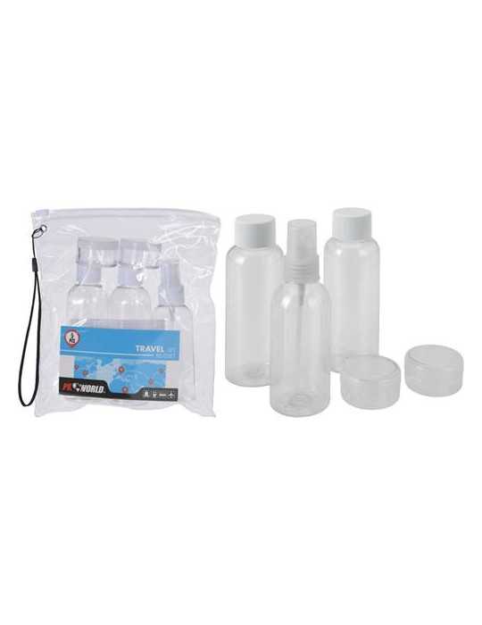 Set Botes de Viaje 5 PCS con Bolsa Transparente 170295890 [LOTE DE 12 Unidades] KOOPMAN
