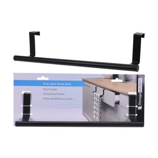 Percha Puerta 36X8CM Negro CY4653270 [LOTE DE 12 Unidades] KOOPMAN