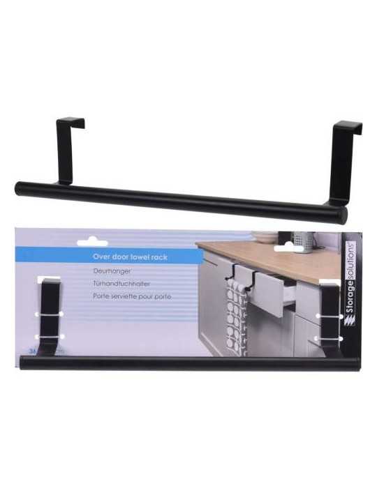Percha Puerta 36X8CM Negro CY4653270 [LOTE DE 12 Unidades] KOOPMAN