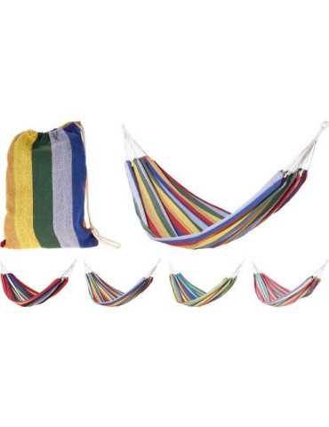 Hamaca Rayas 200X100CM 4 Colores Surtidos [LOTE DE 4 Unidades] KOOPMAN