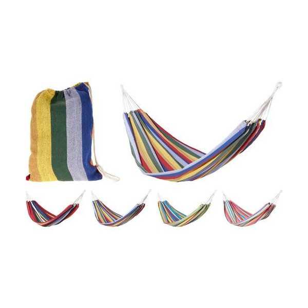 Hamaca Rayas 200X100CM 4 Colores Surtidos [LOTE DE 4 Unidades] KOOPMAN