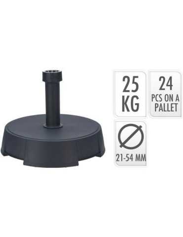 Base Parasol Antracita 25KG Postes Ø21-54 mm Ø40 KOOPMAN
