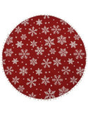 Alfombra Redonda Roja con M.navideños A54200310 [LOTE DE 4 Unidades] KOOPMAN