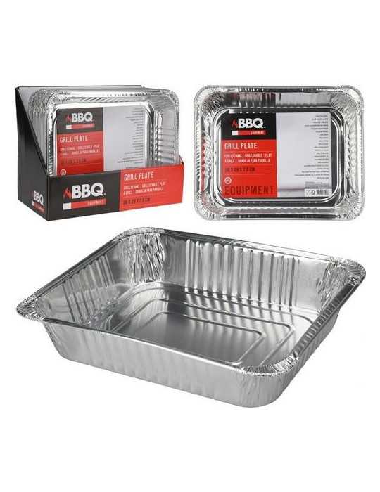 Fuente Horno Aluminio Rectangular 36X29X8CM [LOTE DE 18 Unidades] KOOPMAN