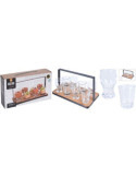 Set Bandeja con Vasos 9 Piezas 210000510 [LOTE DE 4 Unidades] KOOPMAN