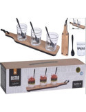 Set Tabla con Vasos 7PZAS 210000520 [LOTE DE 4 Unidades] KOOPMAN