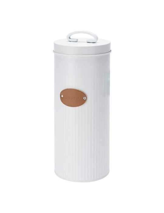 Bote Cocina Metálico con Etiqueta en Cuero 2500ML [LOTE DE 4 Unidades] KOOPMAN