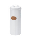 Bote Cocina Metálico con Etiqueta en Cuero 2500ML [LOTE DE 4 Unidades] KOOPMAN