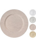 Bajo Plato Decorado Motivos Textiles 33CM [LOTE DE 10 Unidades] KOOPMAN